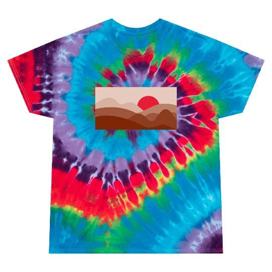 Minimalist Sun Brick Red Tie Dye T Shirts