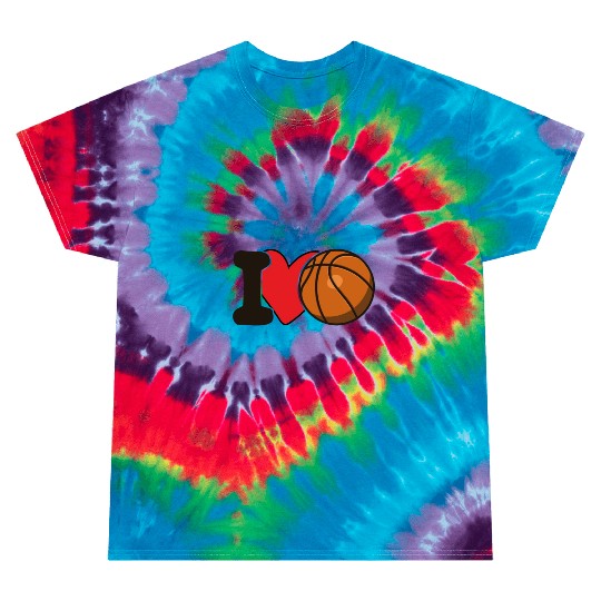 I Love Basketball For Basketball Lover Tie Dye T Shirts