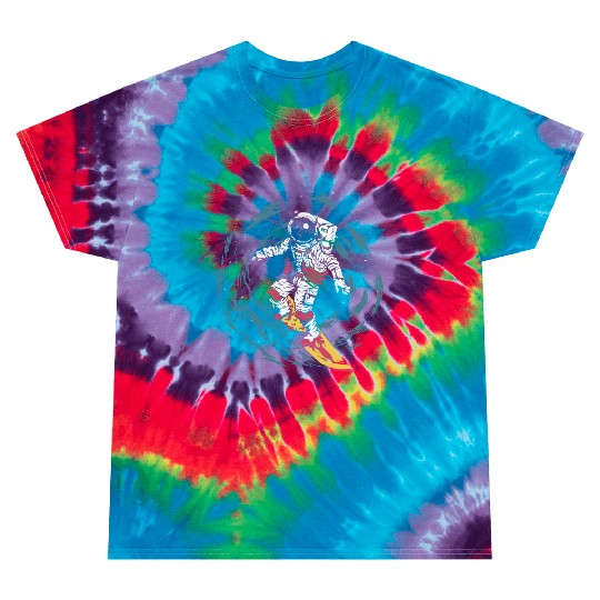 Astronaut Surfing Tie Dye T Shirts