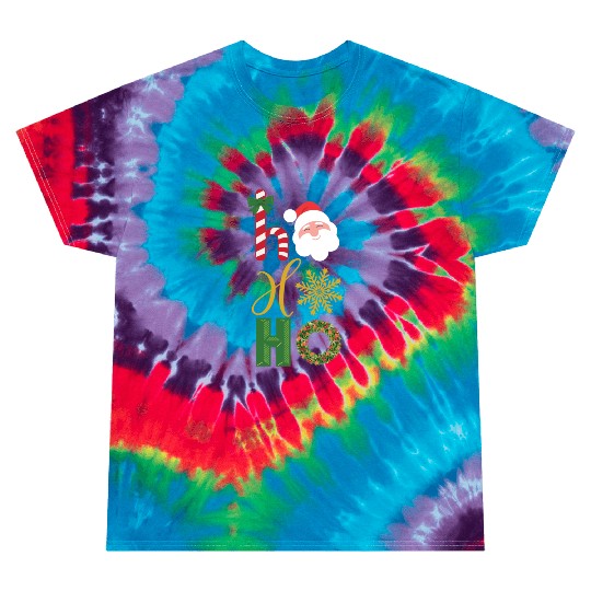 Ho Ho Ho Christmas icons Tie Dye T Shirts