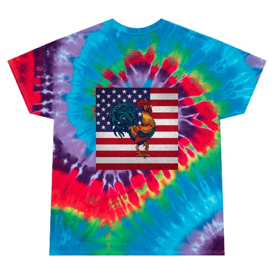 Rooster Cock Tie Dye T Shirts