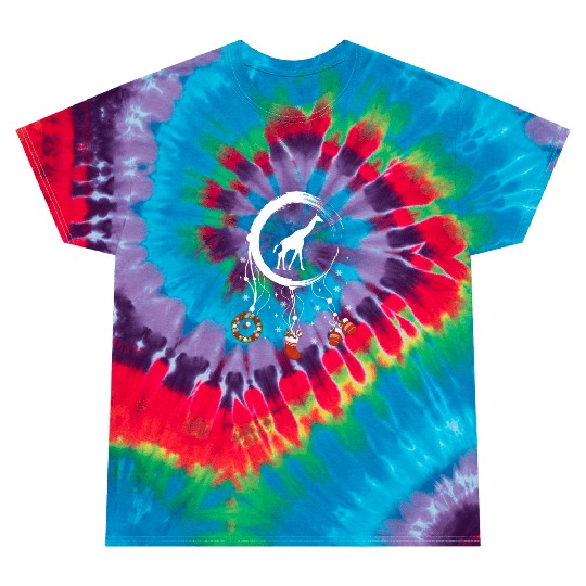 Winter dreamcatcher Christmas Giraffe Tie Dye T Shirts