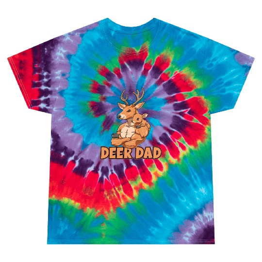 Deer Dad for a Deer Lover Deer Fan Tie Dye T Shirts