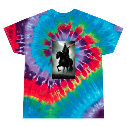 Warrior on the black horse Tie Dye T Shirts