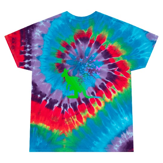 Butterfly & Kangaroo In Nature Australia Kangaroo Tie Dye T Shirts