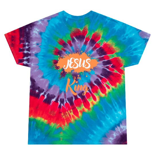 JESUS is my King orange light Tie Dye T Shirts
