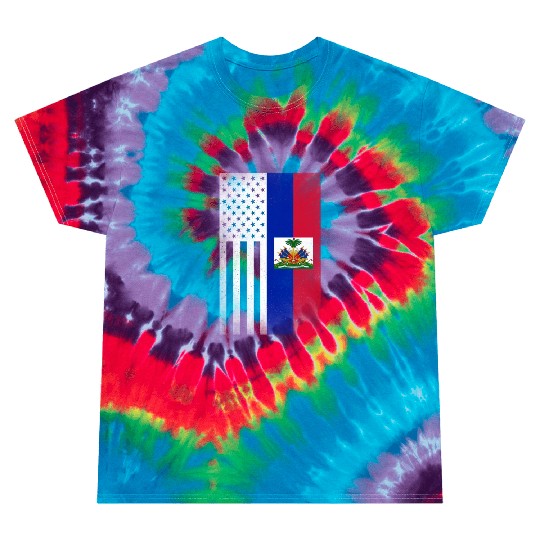 Haiti Design for proud Haitian Americans Tie Dye T Shirts