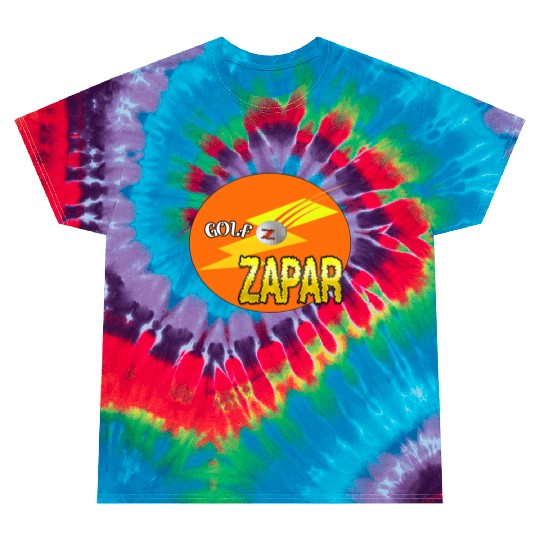 Zapar Orange and Yellow Golf Logo Tie Dye T Shirts