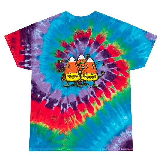 Candy Corn Bots Tie Dye T Shirts