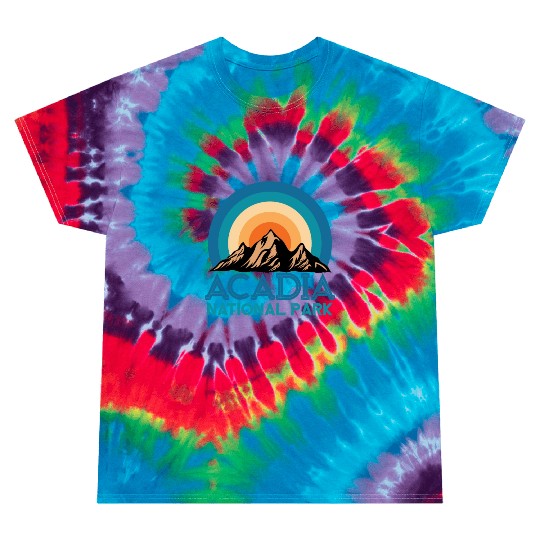 Cool Vintage Retro Acadia National Park Mountain Tie Dye T Shirts
