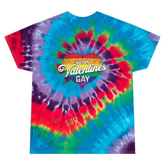 Happy Valentine Gay LGBT Pride Funny Valentine Day Tie Dye T Shirts
