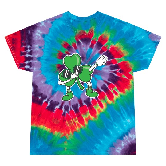 Dabbing Shamrock St Patrick's Day Lucky Clover Tie Dye T Shirts
