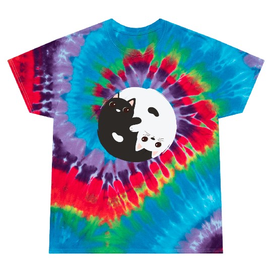 ying yang cat Tie Dye T Shirts
