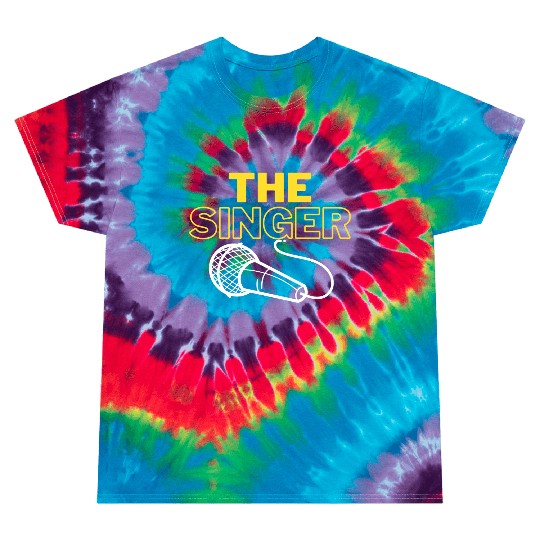 The Singer Simple Band Microphone Tie Dye T Shirts