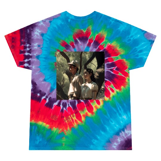 screengrab from a 1920s film scene beautiful Tie Dye T Shirts