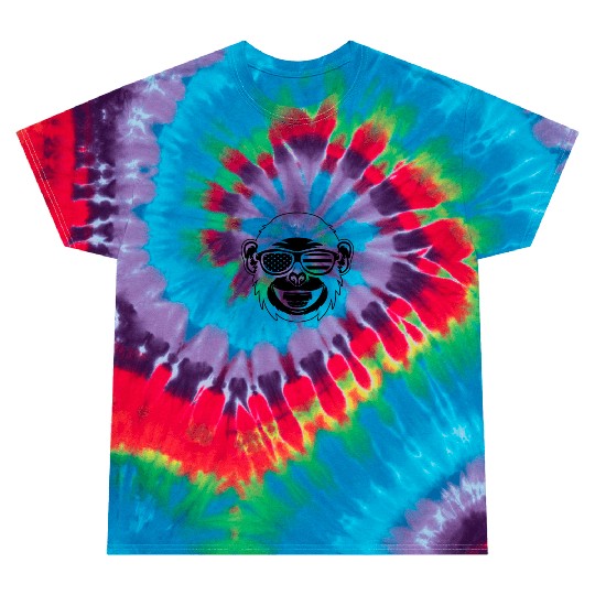 Monkey Head Monkey Tie Dye T Shirts