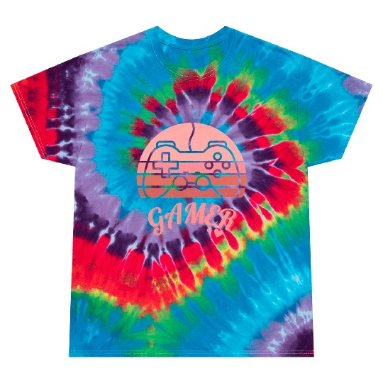 Pink Retro Gamer Valentine Day Tie Dye T Shirts