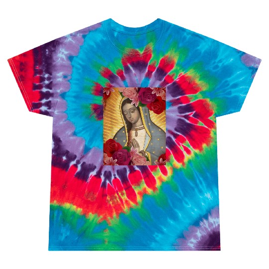 Our Lady of Guadalupe Rose Mexican Catholic Juan D Tie Dye T Shirts