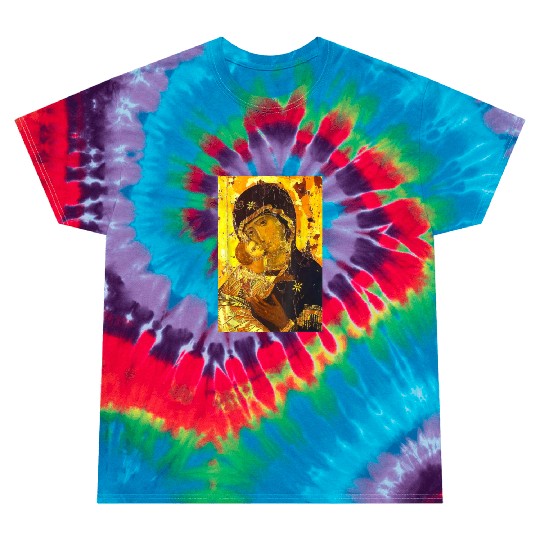 Theotokos Icon Our Lady of Vladamir Mother God Vir Tie Dye T Shirts