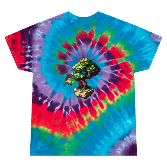 8 Bit Bonsai Tree Tie Dye T Shirts