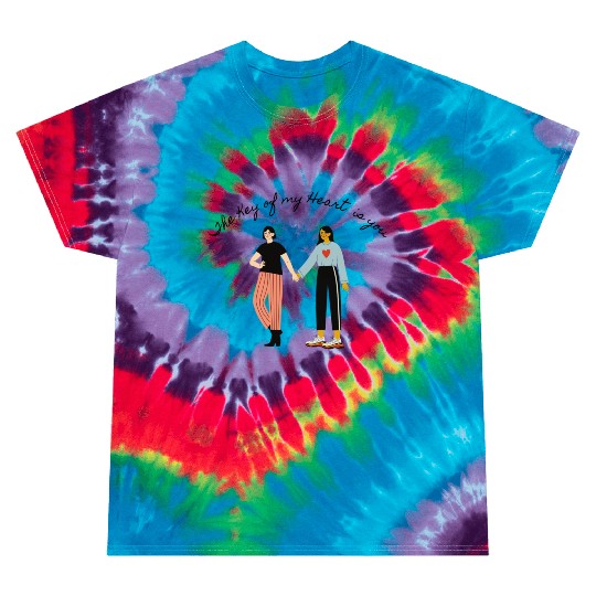 lesbian lgbtq pride valentine day 202 valentines Tie Dye T Shirts