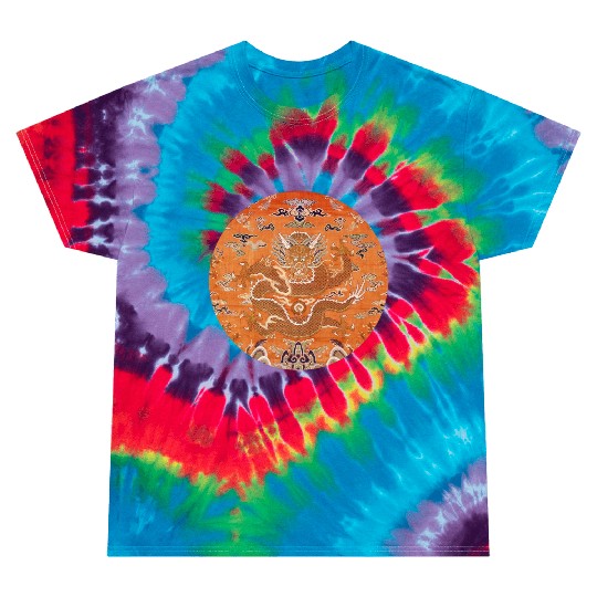 Chinese dragon fabric Tie Dye T Shirts