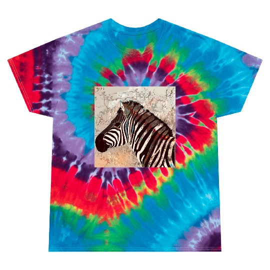 Zebra with neon colors Tie Dye T Shirts