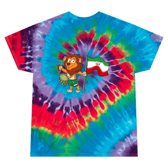 Lion with the Iran flag Tie Dye T Shirts