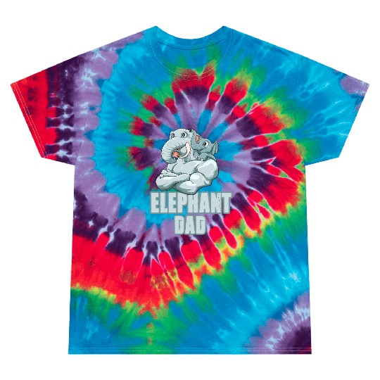 Elephant Dad for a Elephant lovers Tie Dye T Shirts