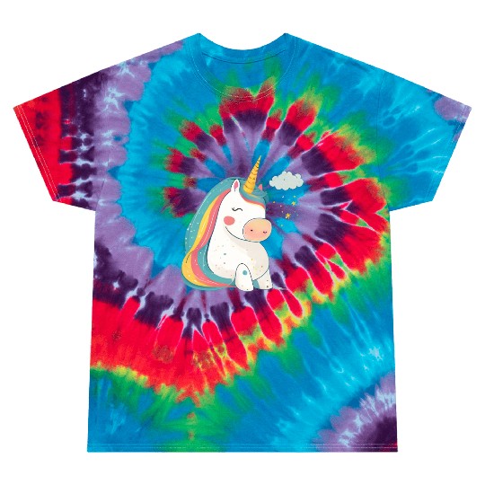 Rainbow Beauty: An Illustration of a Unicorn Pony Tie Dye T Shirts