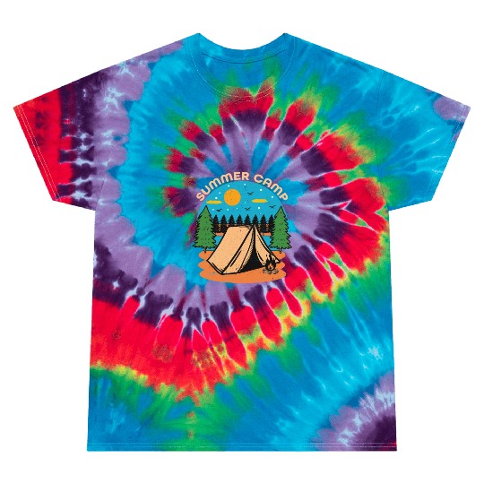 Happy Summer Camp Camping Lover FunnyT-Tie Dye T Shirts