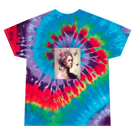 Breast Cancer Survivor Pink Flower Hair Girl Tie Dye T Shirts