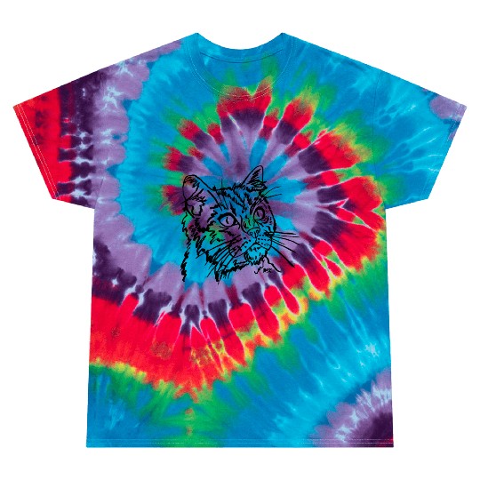 Cat face Tie Dye T Shirts