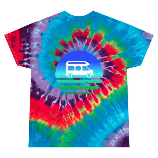 Camper Van Retro Sunset Vintage sun camping Tie Dye T Shirts