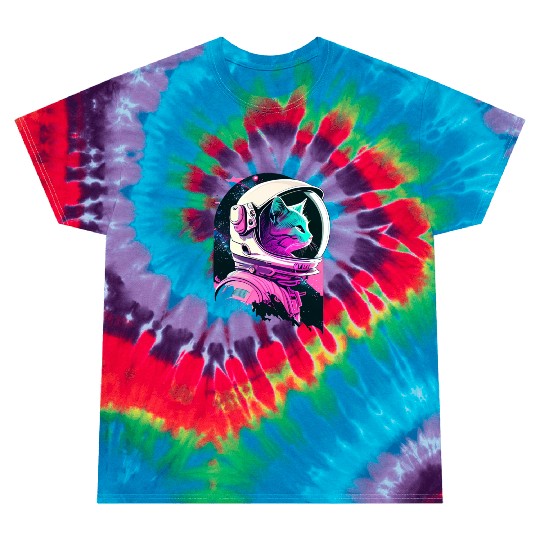 Aesthetic Vaporwave Space Cat 80s 90s Astronaut Tie Dye T Shirts