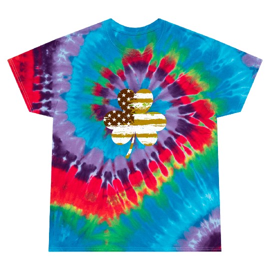 USA Shamrock lucky charm United States Tie Dye T Shirts
