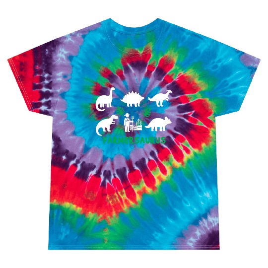 Farmer Saurus Dinosaurs Tie Dye T Shirts