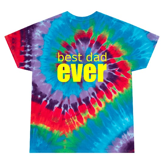 best dad ever - retro Tie Dye T Shirts green - fathers day -