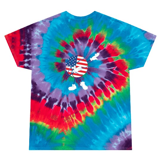 America USA Flag 4th Of July Basketball Player Tie Dye T Shirts