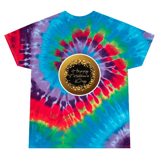 Happy Mother's Day Elegant Gold stickers Tie Dye T Shirts