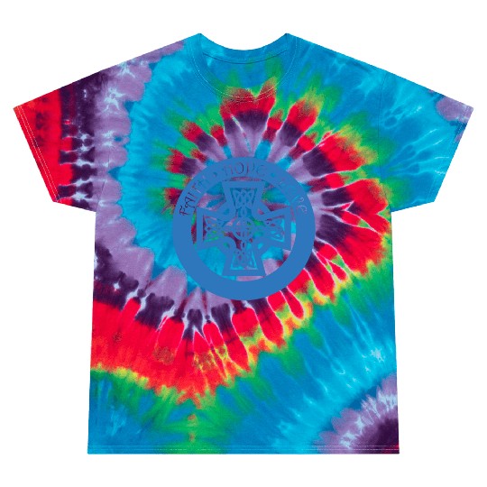 Timeless Celtic Cross With Faith Hope Love Tie Dye T Shirts