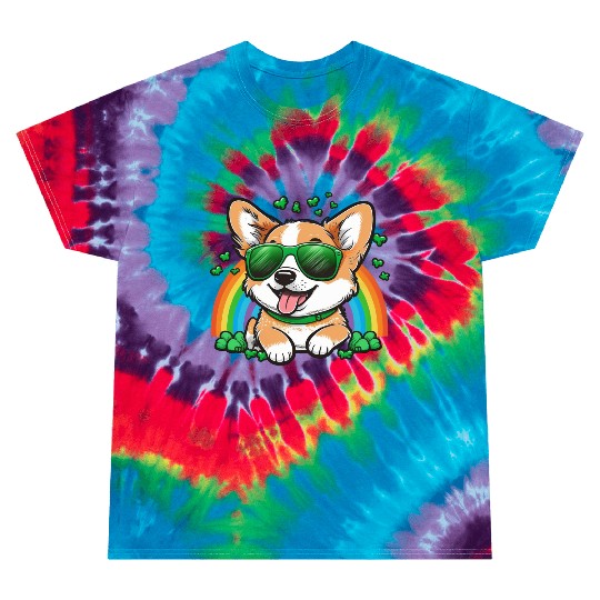 Cute Puppy st patricks day Rainbow Tie Dye T Shirts