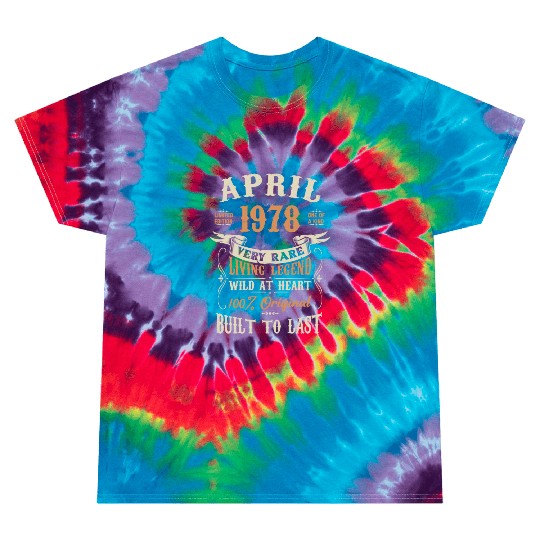 April 1978 Birthday Surprise Tie Dye T Shirts