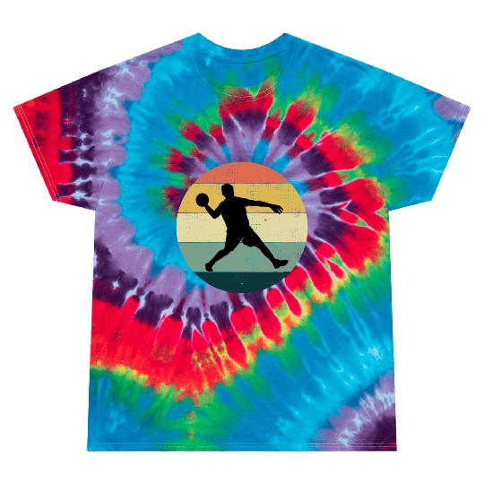 Dodgeball Player Coach Team Sports Vintage Retro Tie Dye T Shirts