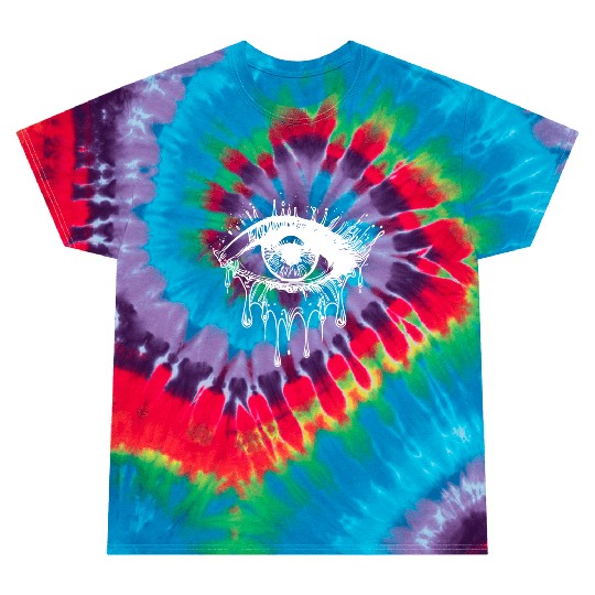 Crying Eye Realistic Tattoo Style Tie Dye T Shirts