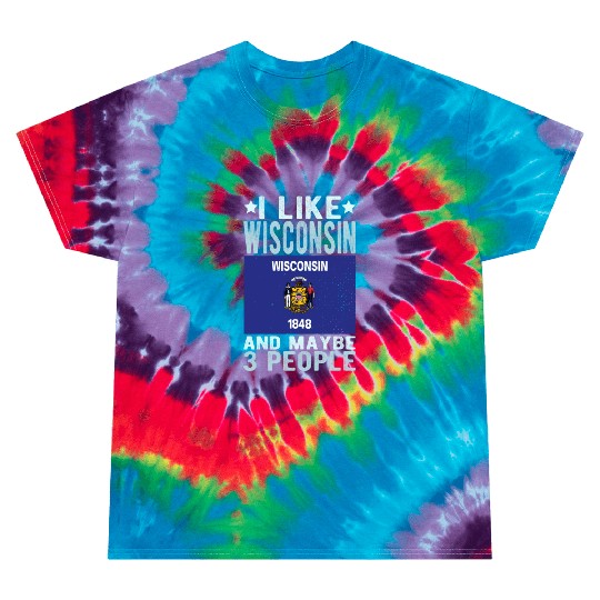 Wisconsin Flag US State Tie Dye T Shirts