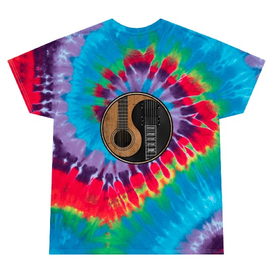 Ying Yang Guitar ArTwork Tie Dye T Shirts
