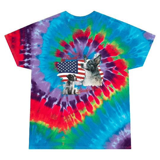 Proud Friend of American Border Collie Dog Tie Dye T Shirts