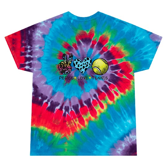 Peace Love Tennis 2 Tie Dye T Shirts