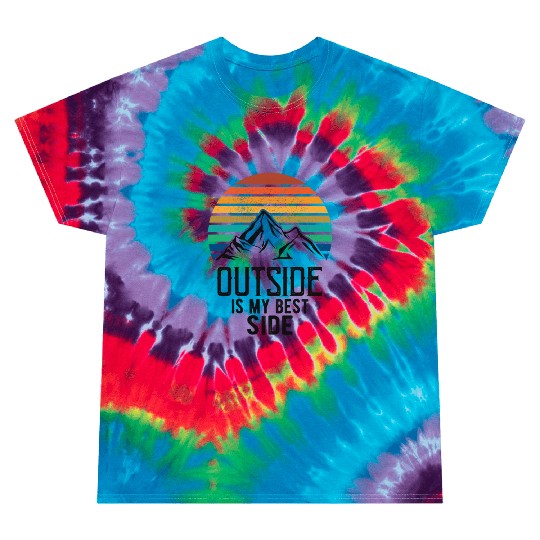 Nature Mountains Vintage Outdoors Hiking Retro Tie Dye T Shirts